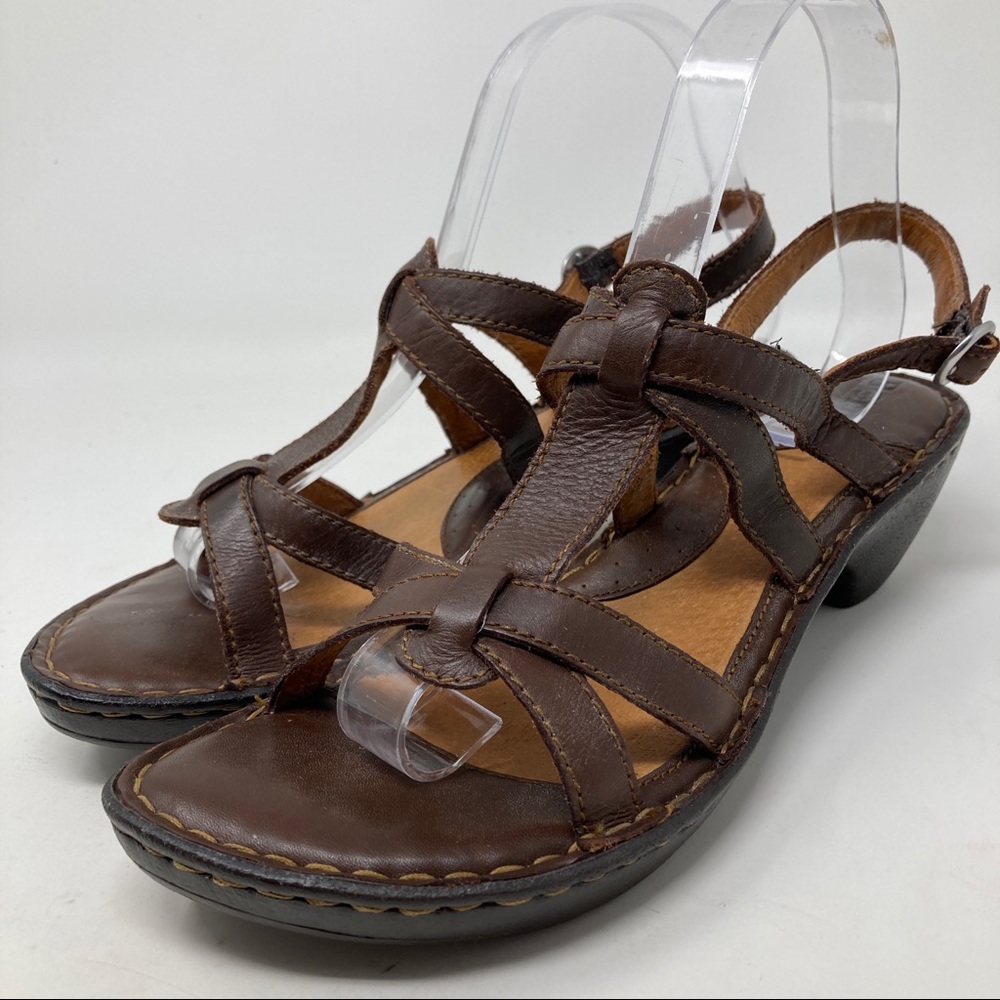 Born Brown Leather Sandals Women’s Size 9 EUR 40.5